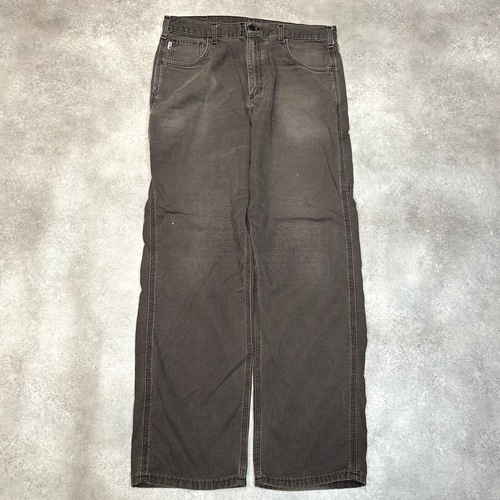 Carhartt Carpenter Denim Jeans Herren 34" Relaxed Fit Wide Leg Hose, Braun