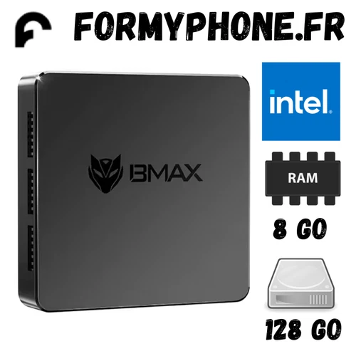 Mini PC Ordinateur BMAX B1 MINI Windows 11 Wifi 8GO de Ram 128GO SSD Intel N4000