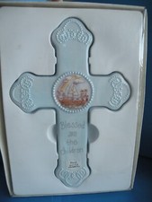 Cross Blessed Are The Children" Noah Arks center Baby boy by Russ Berrie New C8