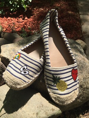 MIX 6 Multi-Color Women shoes stripes Espadrille flat size 7