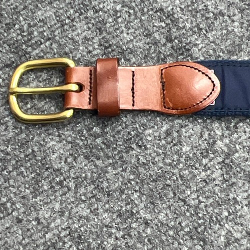 Leather Man Ltd Essex Canvas Leather Belt Mens 38 39 40 Georgia State Flags USA - Picture 8 of 10