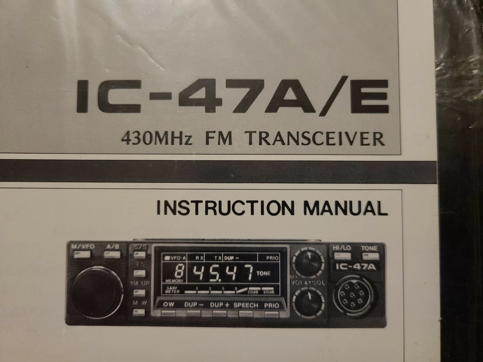 Icom IC-47A/E Service Manual: w/11"X28 Schematic 430Mhz FM Transceiver - Image 2 of 4