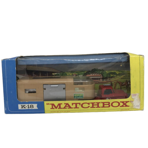 Lesney Matchbox King Size Articulated Horse Van K-18 1969 Red/Tan England W/Box - Picture 2 of 17