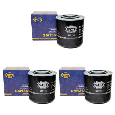 Ölfilter 3 X SCT SM136 für Volvo 850 S70 V70 VW Transporter T4 Bulli Audi 100 A6