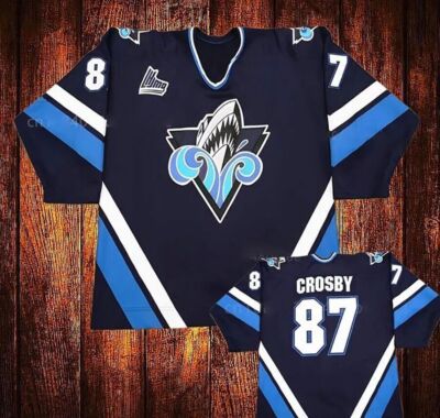 Youth/Men Retro Sidney Crosby #87 Rimouski Hockey Jersey