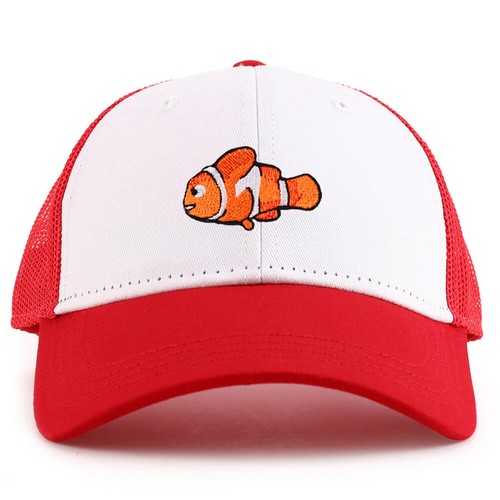 Youth Kid's Clown Fish Patch Youth 6 Panel Trucker Baseball Cap - FREE SHIPPING - Picture 18 of 23
