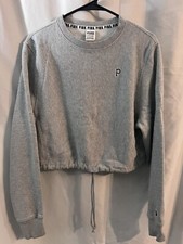 Victoria's Secret Pink Crop Sweatshirt Drawstring Bottom Excellent Condition