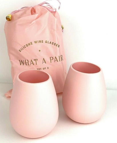 Pink silicone wine glasses Clearance