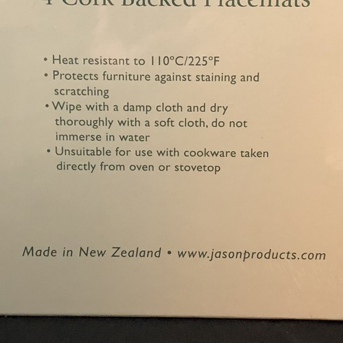 Set of 4 Christmas Hardboard Placemats Cork Backed Elegant Dining by Jason B - Picture 7 of 7