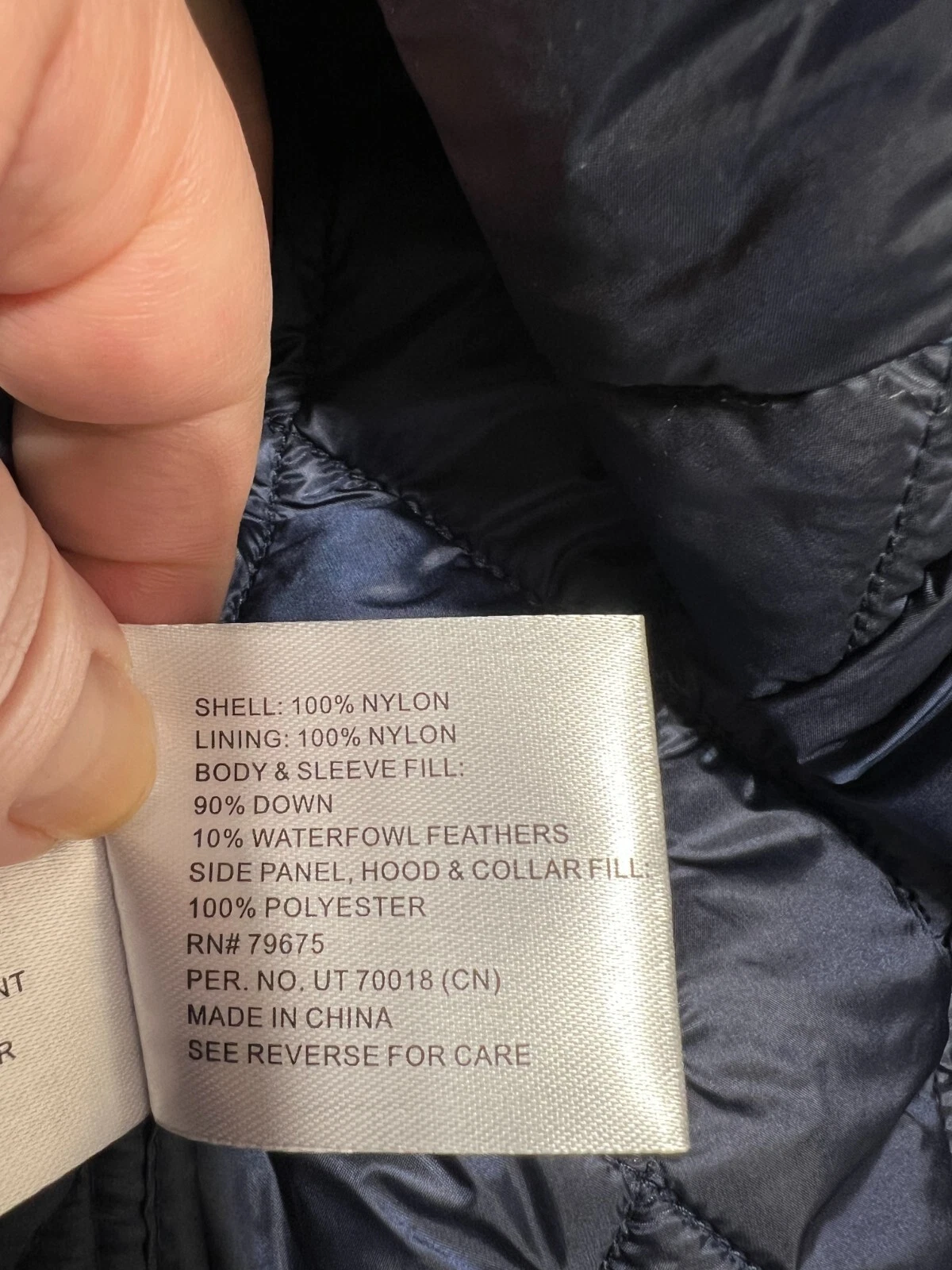 Giacca Michael Kors donna grande blu imbottibile piumino cappuccio rimovibile nuova con etichetta