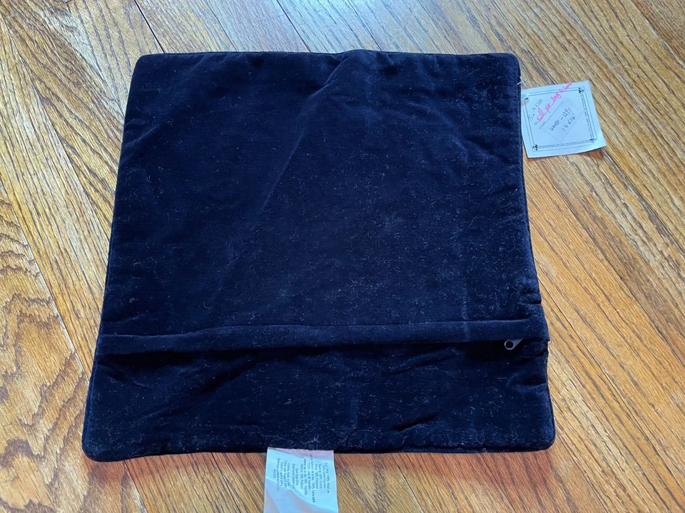 NUEVA Funda Almohada Hecha a Mano Lana Punta de Aguja Gato Gatito Hilo Tejer 14" Foto 3 de 3