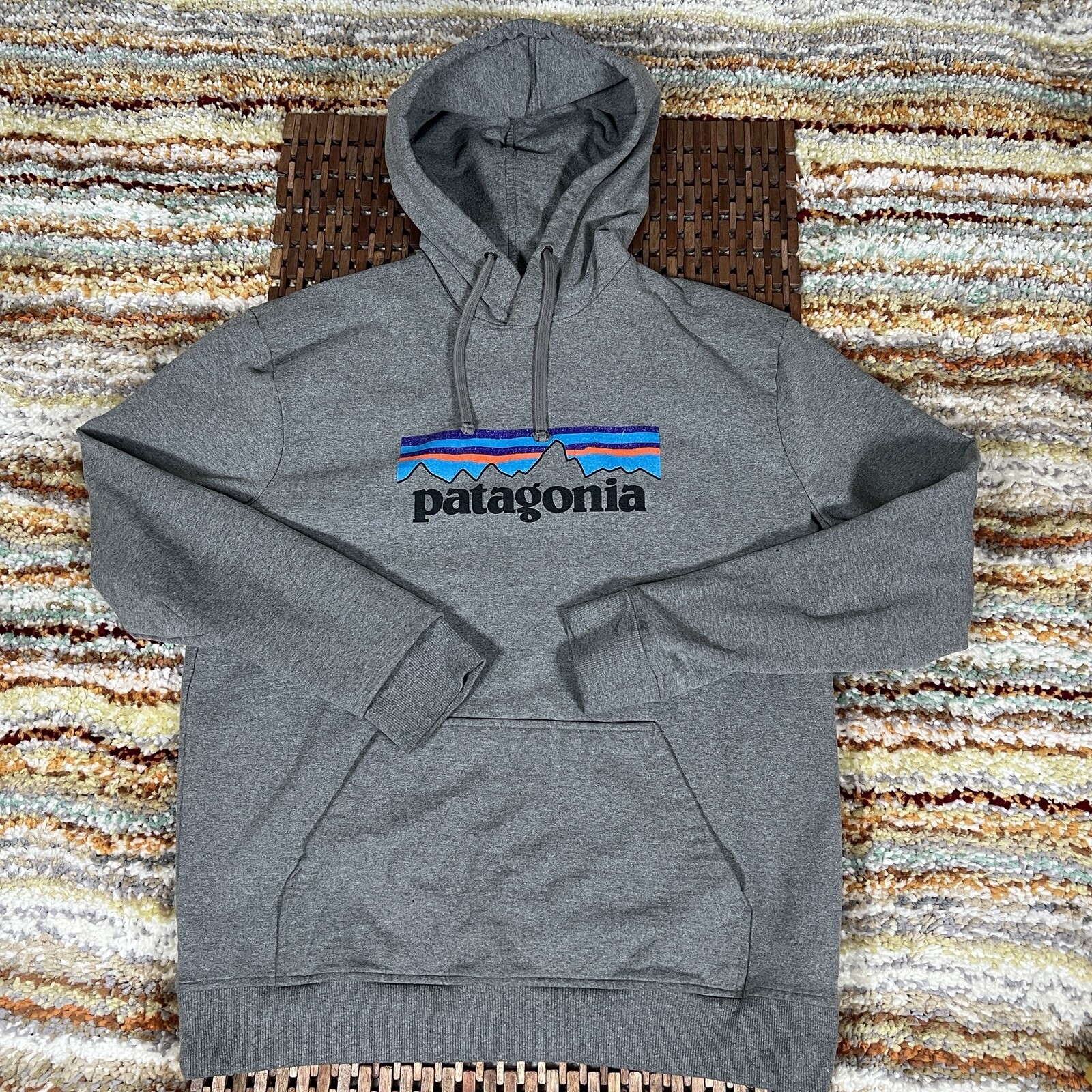 Patagonia Uprisal Hoodie Full Zip Fleece Jacket in Blue Grey Size Medium