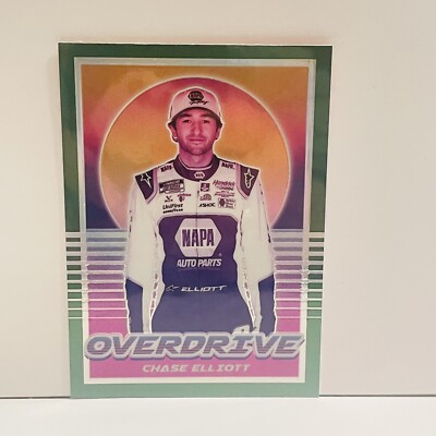 Chase Elliott 2022 Panini Chronicles Overdrive Racing Green Prizm #14