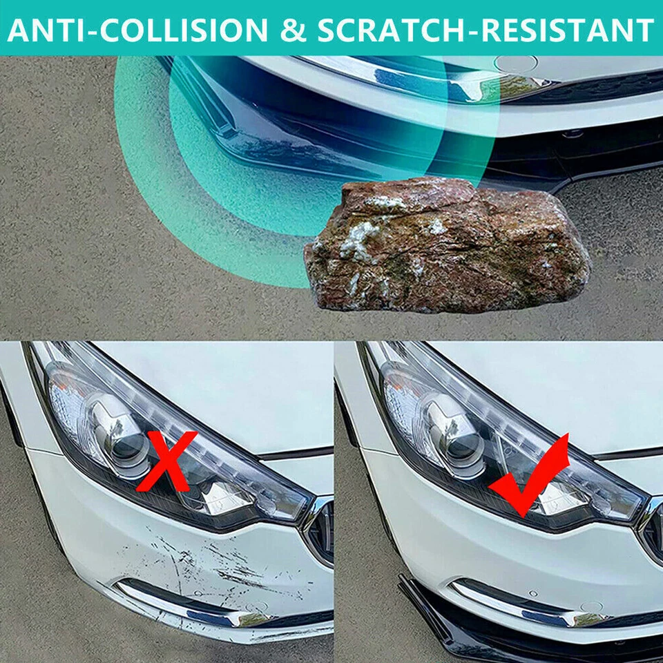 For Volkswagen Polo Front Bumper Lip Spoiler Splitter Side Skirt Glossy Black Foto 4 de 4