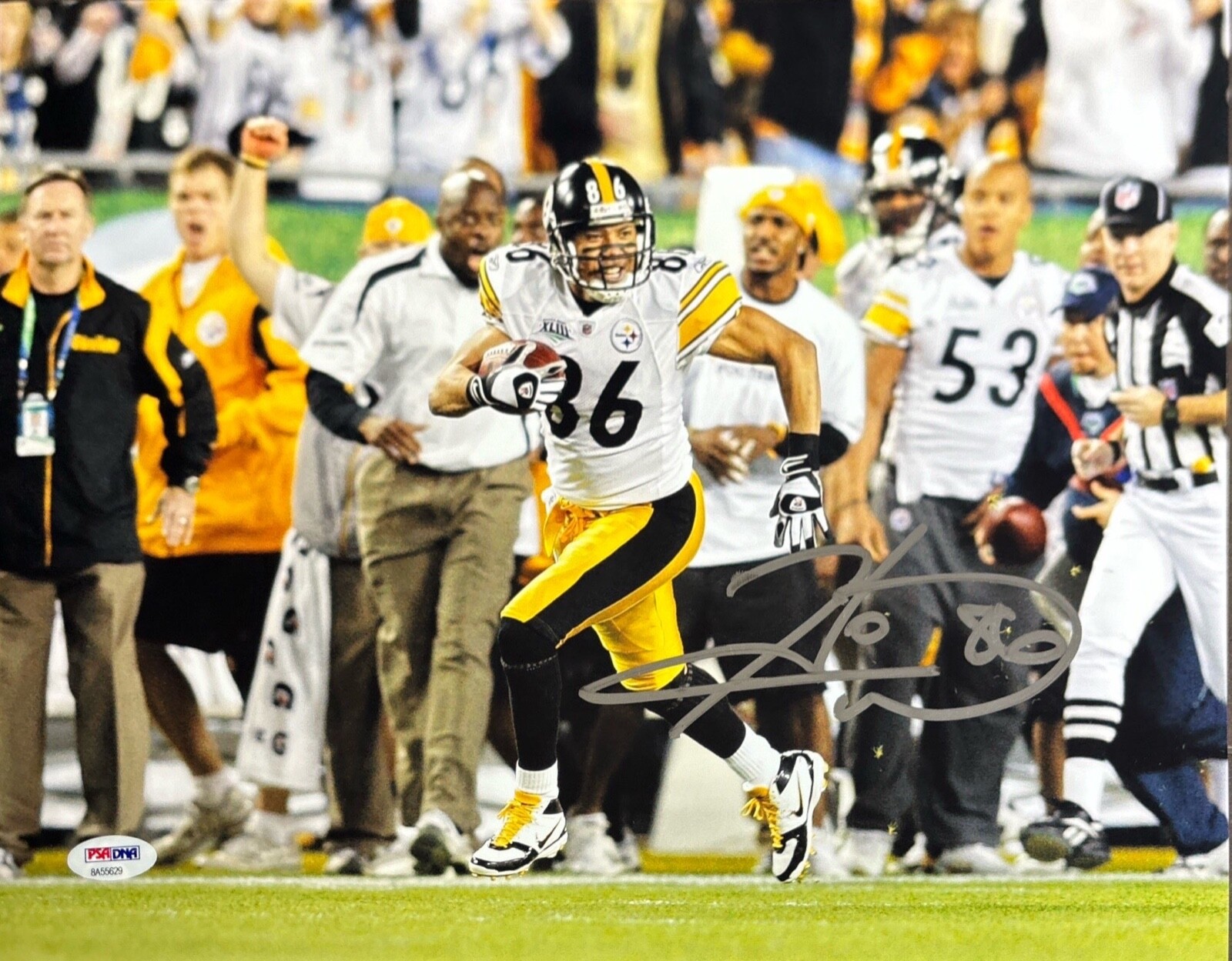 Hines Ward Autographed Signed Pittsburgh Steelers 11x14 Photo PSA 8A55629 