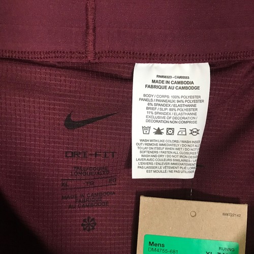 Nike Men's Stride Dri-FIT 5" Lined Running Shorts Burgundy XL-Tall DM4755-681 - Picture 12 of 13