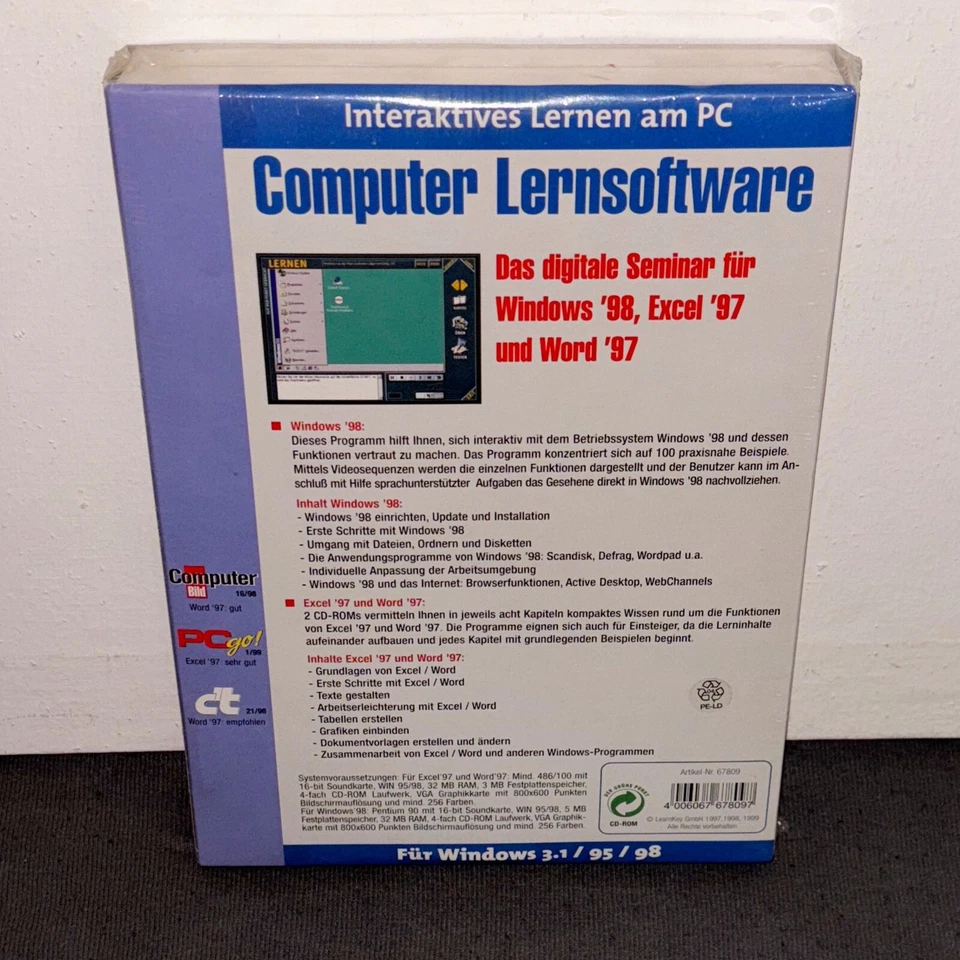 Neu Retro Computer Lern Software Big Box Win98 Seminar Sammlerstück 1999 rare - Bild 4 von 4