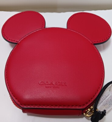 Coach Disney Mickey Mouse X Keith Haring Brass/Electric Red