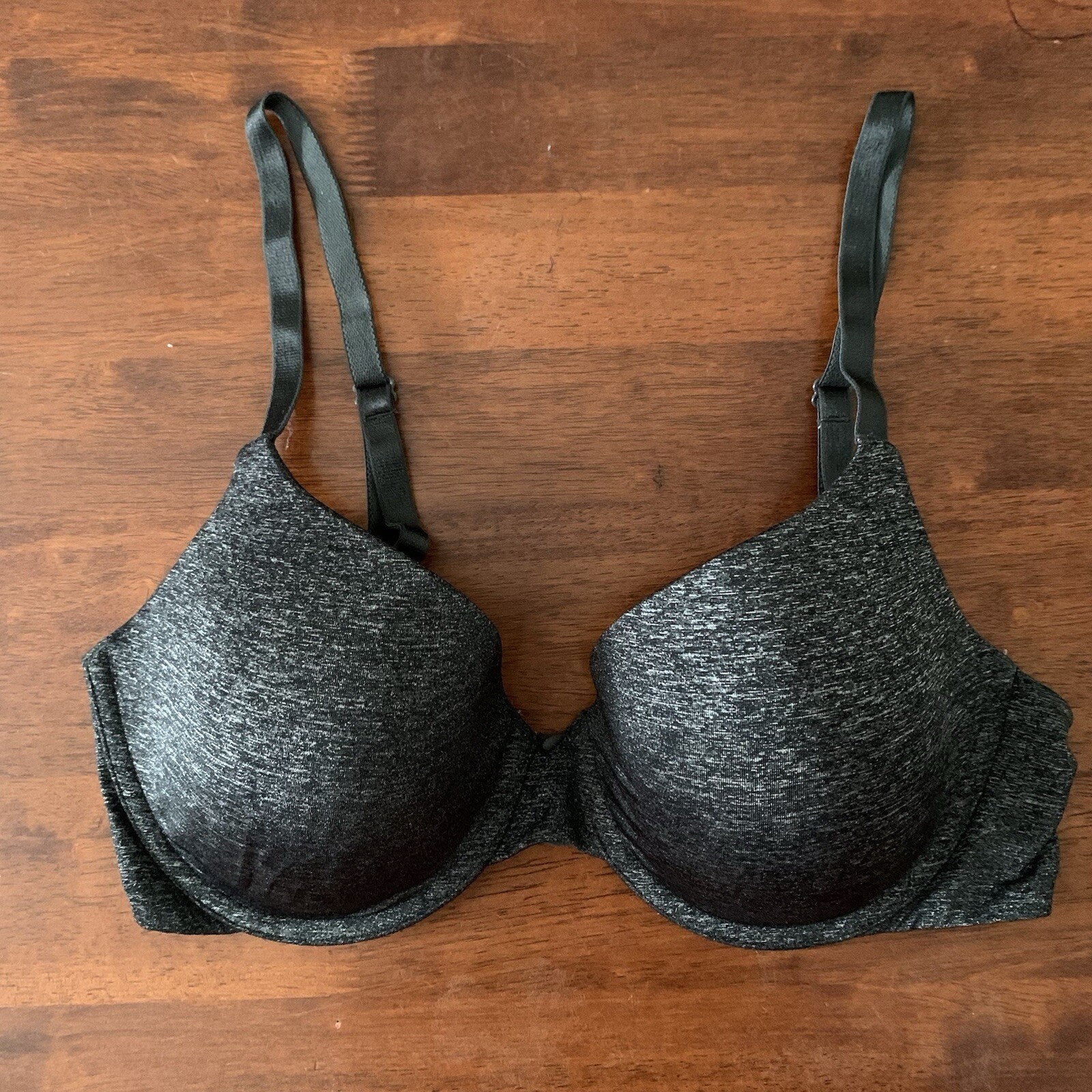 Victoria's Secret Women Bra 34D Gray Heather Uplift Semi Demi Underwire
