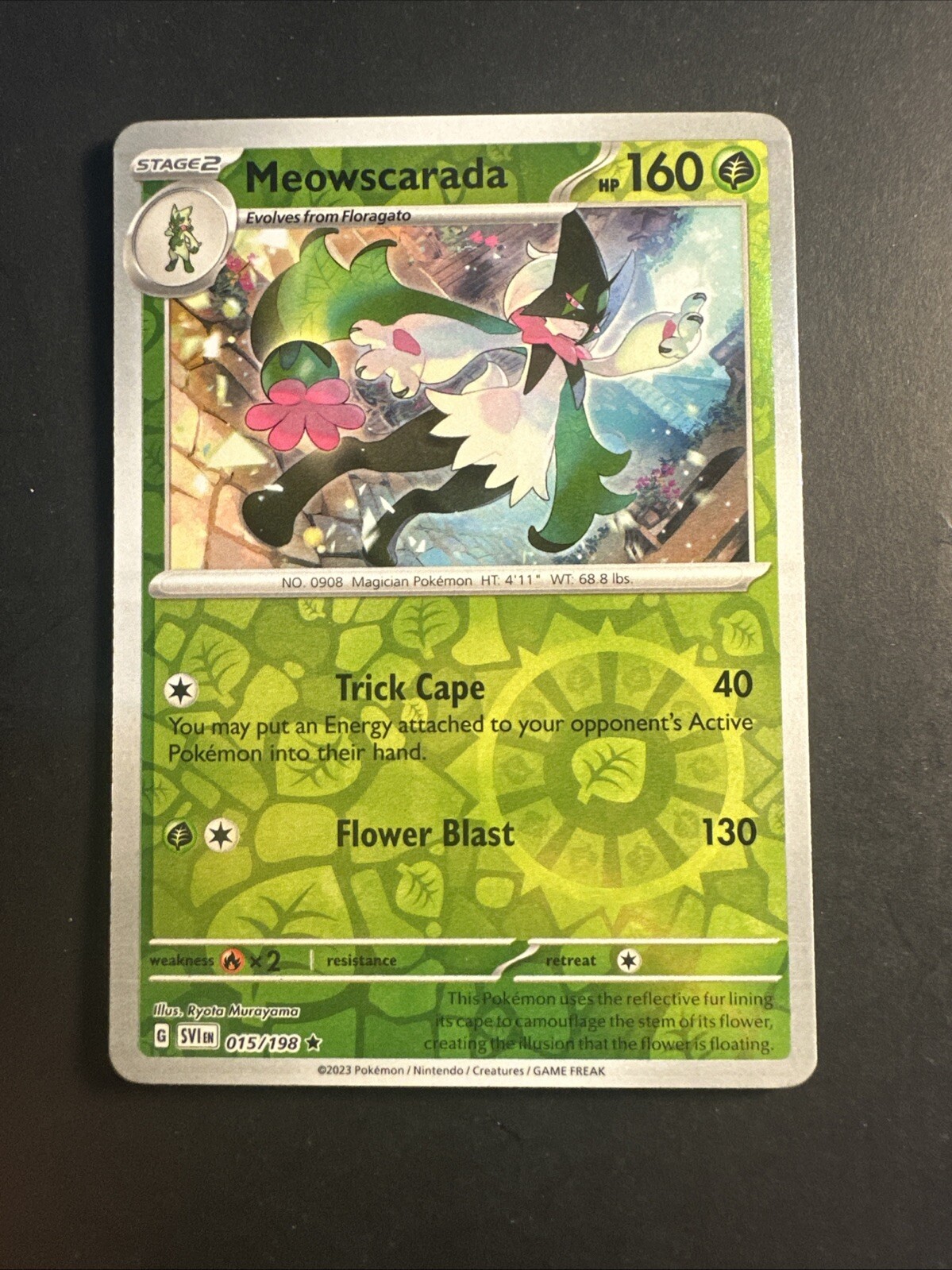 2023 Pokémon Scarlet & Violet Meowscarada 15 /198 Reverse Holo Foil