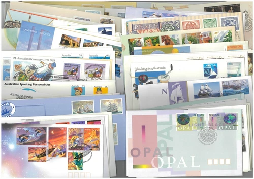 Australia 100 First Day Covers Randomly Selected Near All Different
