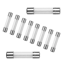 10Pcs T5AL250V 6x30mm 5A 250V Slow Blow Fuse T5AL Glass Slow-Acting 5 Amp Tim...