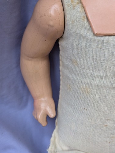 Vintage 22” Composition & Cloth Mama Doll Mohair Wig Unmarked Girl - Picture 13 of 16