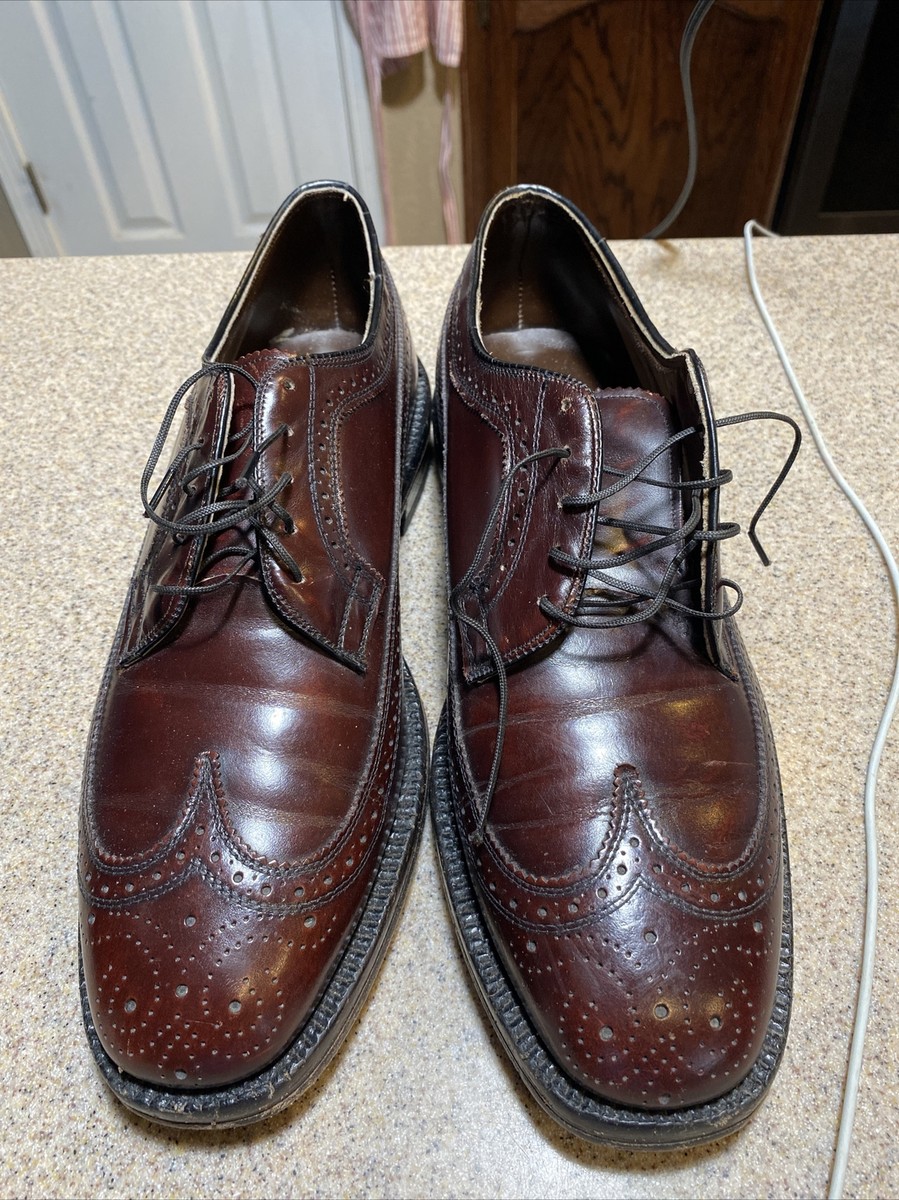 Vintage Johnston & Murphy Optima Wingtip Oxfords - mens size 10.5 Johnston Murphy Optima Black Wingtip Brogue Oxford Men main image 4