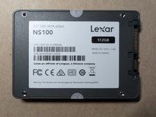 512GB SSD 2.5" SATA 100% Life Remaining Lexar NS100 Only 93 Days Powered On