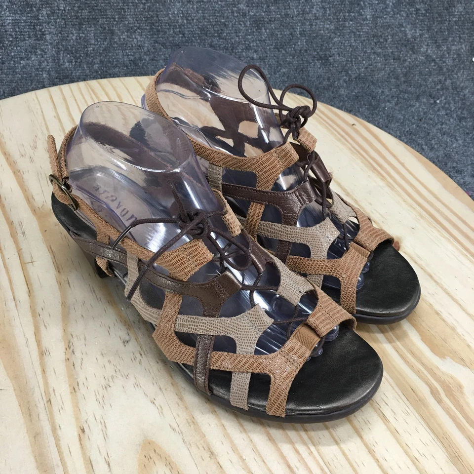 Босоножки женские Aravon New Balance 9 D Miranda с ремешками коричневые кожаные AAP09TNR - Изображение 3 из 4