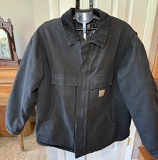 Men s 3XL Carhartt C003 BLK Loose Fit Firm Duck Insulated Traditional Coat