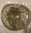 Vintage Murano Bullicante Art Glass Bowl Mid Century Chartreuse Large