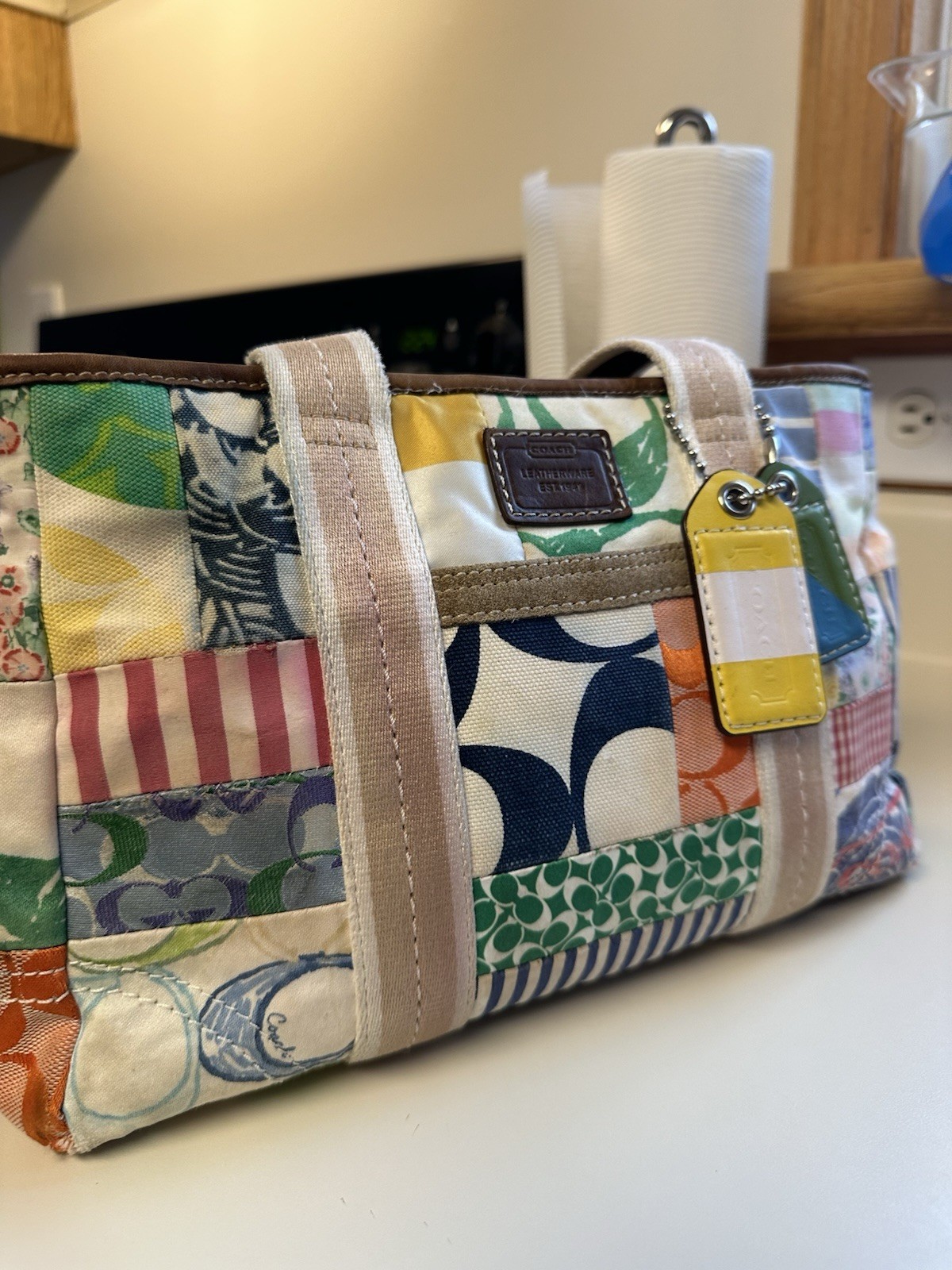 Vintage Coach Hamptons Weekend Patchwork Tote Bag… - image 11