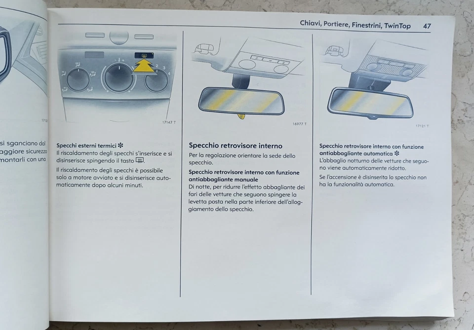 Manuale Istruzioni Opel Corsa 4 Libretto Uso E Manutenzione Italiano 2010 / 2014 - Immagine 3 di 4