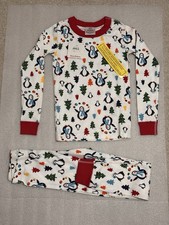 Hannah Andersson Organic Cotton Long Johns Penguin Party US 6-7 120cm NWT Set
