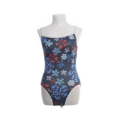 GK Elite, Gymnastikanzug, Größe: L, Blau/Mehrfarbig, Elasthan/Nylon, Blumen #AzN