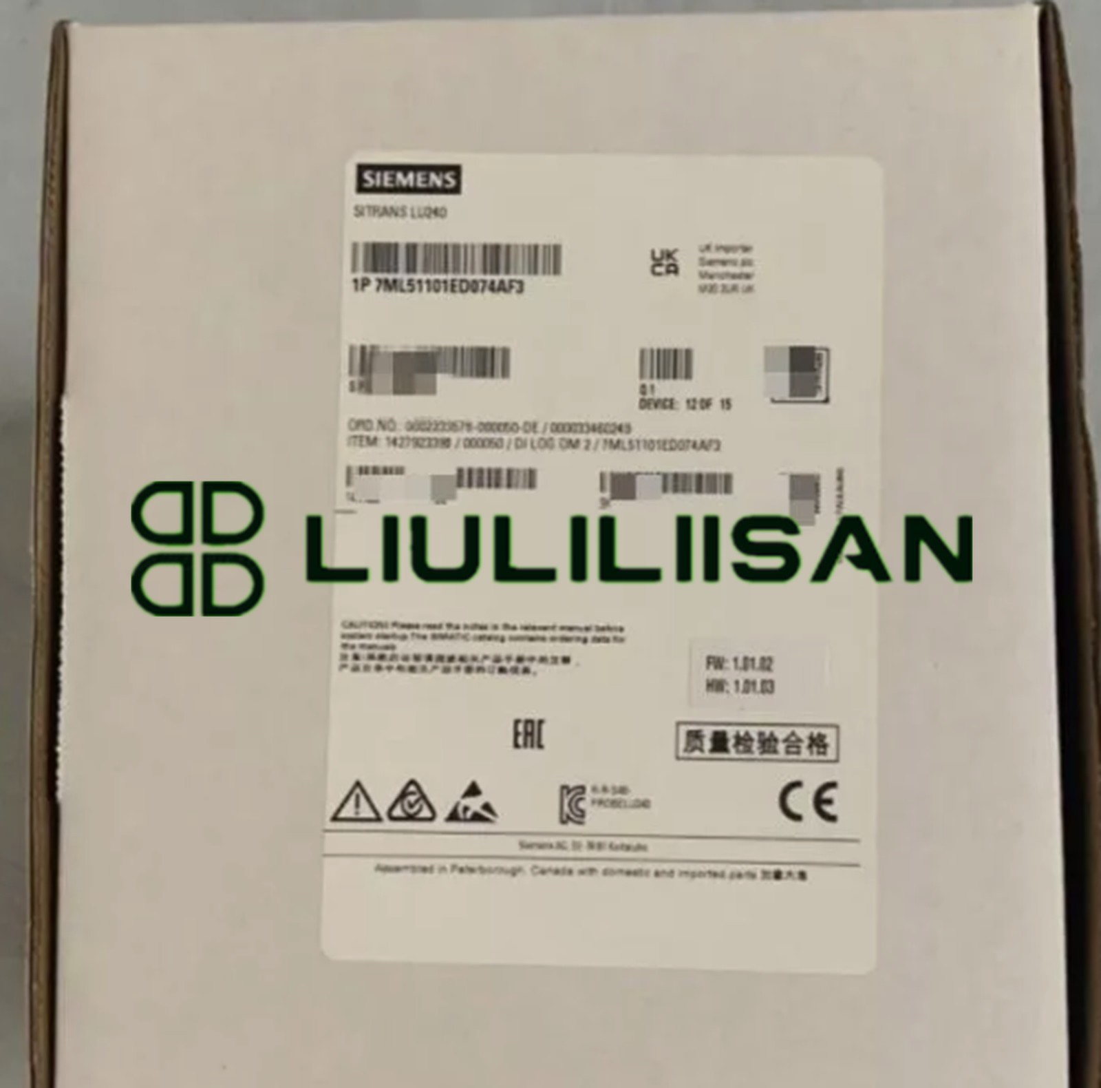 New SIEMENS 7ML5110-1ED07-4AF3 Ultrasonic Level Meter