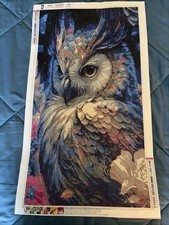 Completed Diamond Art Owl 40x70cm unframed