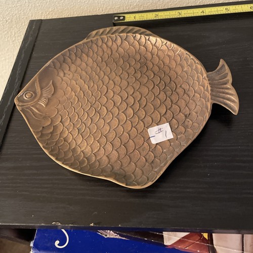 VTG BRASS Fish Tray 8” Valet-Keys, Rings, Trinkets Solid Brass Ask For #1 Or #2 - Picture 20 of 20
