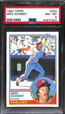 1983 Topps #300 Mike Schmidt PSA 8 NM-MT 44672302 