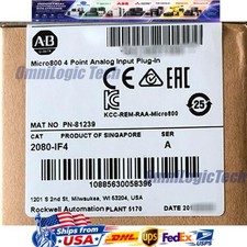 1 PC New AB 2080-IF4 Micro800 4 Point Analog Input Plug-In 2080IF4 US Free Tax