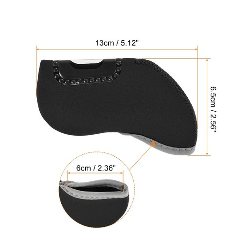 10Pcs Golf Club Iron Head Covers with Visible Window Protection Sleeve Black - Picture 2 of 5