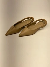 Sam Edelman Womens Whitney Macadamia Slingback Pointed Toe Flat Sz 7