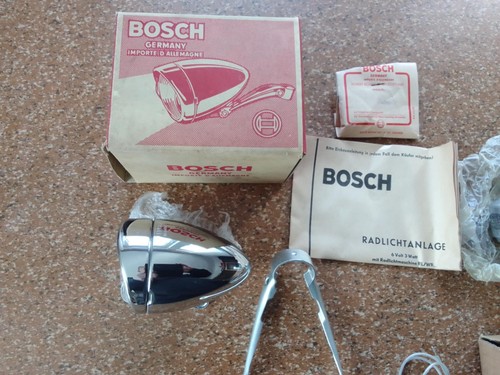 Bosch nuova lampada bicicletta cromata bicicletta lamp anteguerra - Foto 7 di 11