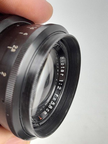 Rare Black Carl Zeiss Jena Biotar f/2 58mm Red "T" Lens 17-blades M42+adapter - Picture 6 of 22