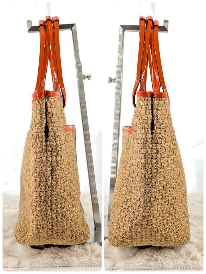 Bolso de Mano Anya Hindmarch Mujer Basket Beige/Naranja H32 x W31cm Foto 3 de 4