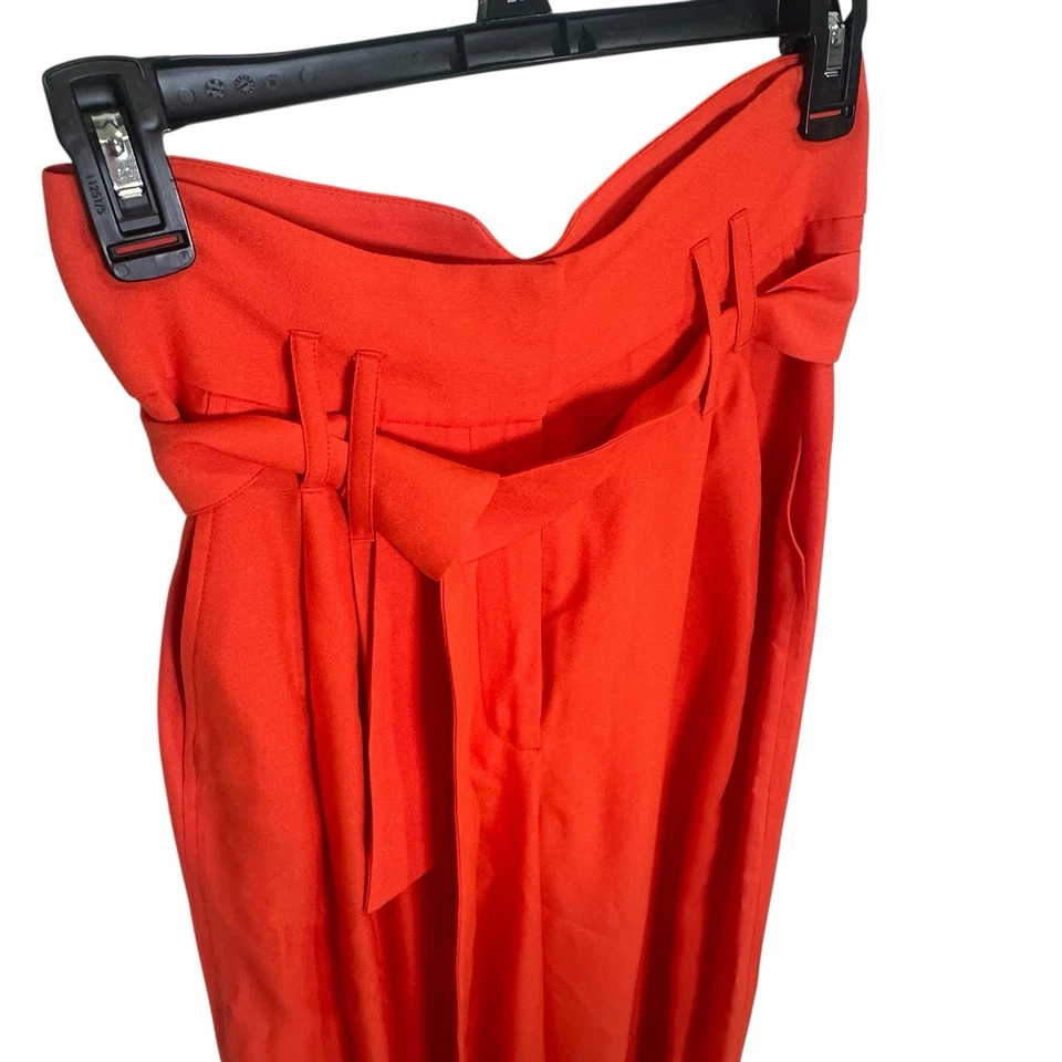"Pantalones de vestir ligeros Tara Jarmon naranja talla 36-26"" cintura pierna ancha" Foto 3 de 4