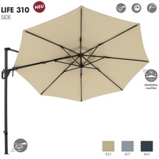 Doppler LIFE Side ø 310 cm rund Pendelschirm Sonnenschirm Ampelschirm in 3 Farbe