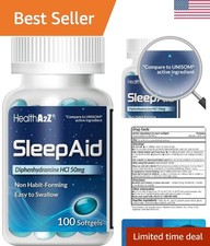 Sleep Aid, Diphenhydramine Softgels, 50mg, Supports Deeper, Restful Sleeping,...