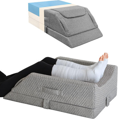 Adjustable Leg Elevation Pillows for Swelling after Surgery, Cooling Memory Foam